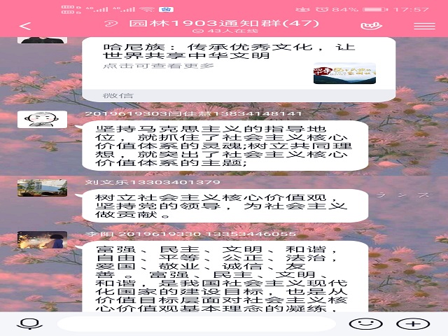 【团日活动】传承中华文化 践行核心价值观——食品与环境学院园林1903班主题团日活动