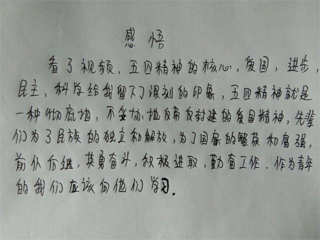 【主题团日】学习五四精神 发扬青春力量——食品与环境学院动医1802班主题团日活动