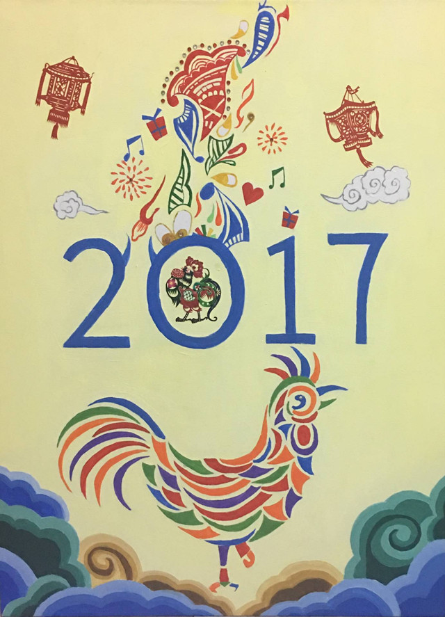 【完满班级】艺术传媒系2016级视觉专业举办“辞旧迎新”年画大比拼