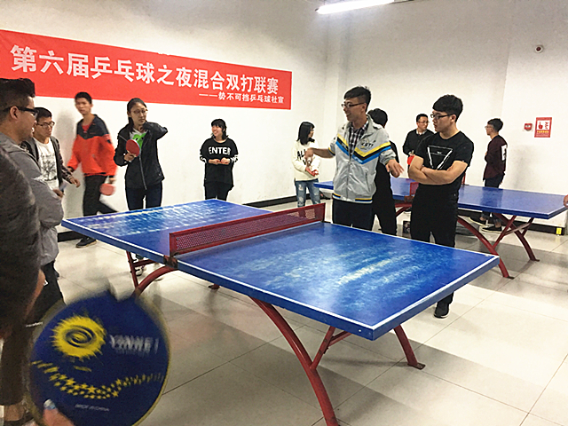 【缤纷百团】势不可挡乒乓球社开展第六届乒乓之夜混双联赛