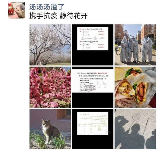 共同抗疫 我的宅“家”时光——“‘经’心呵护 让青春在疫情中闪耀”创意九宫格抗疫生活实录活动