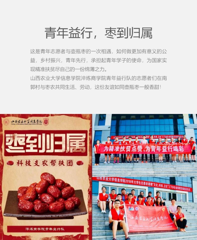 【三下乡】互联网+农业 开辟壶瓶枣销售新路径——淬炼商学院2018年暑期“三下乡”社会实践活动