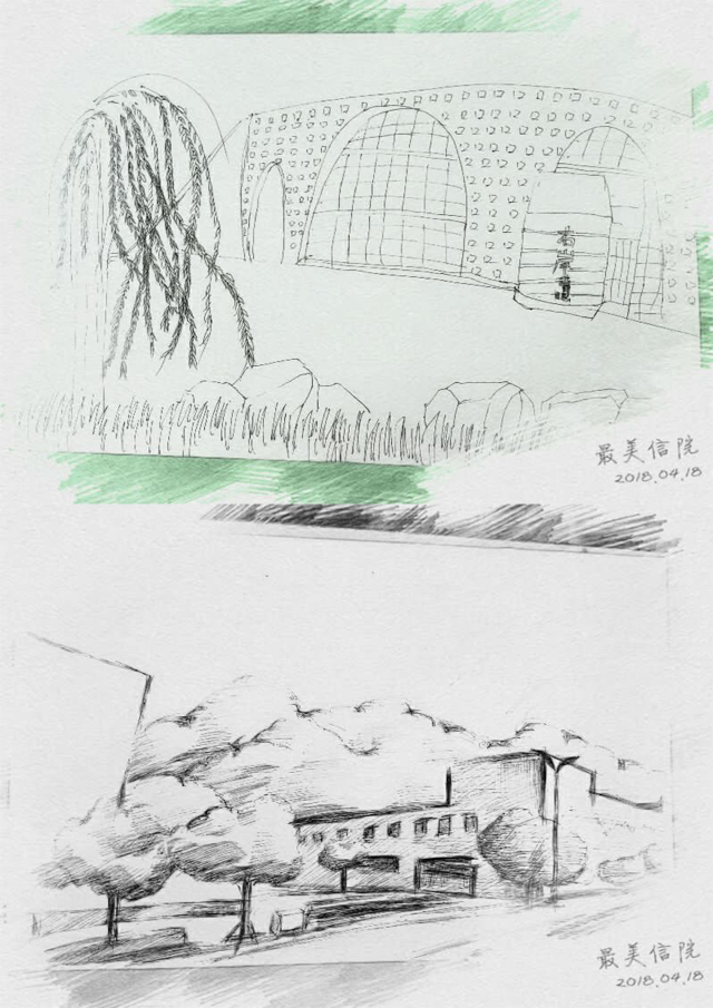 【完满班级】绘尽姹紫嫣红 一览信院芳华——艺术传媒系视觉1601、1602班举办“指尖上的信院”最美信院绘画活动