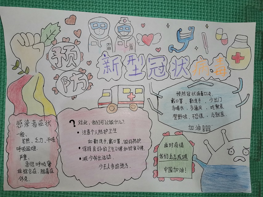 【完满班级】抗疫情手抄报比赛——大数据学院数据1801班线上完满班级活动