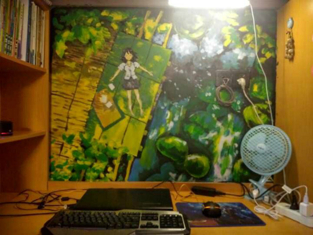 【社团快讯】自由涂鸦社举办“家随我秀”宿舍创意墙体彩绘