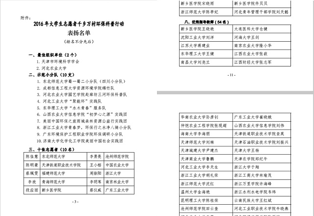 环科系志愿服务工作受中国环境科学学会表彰