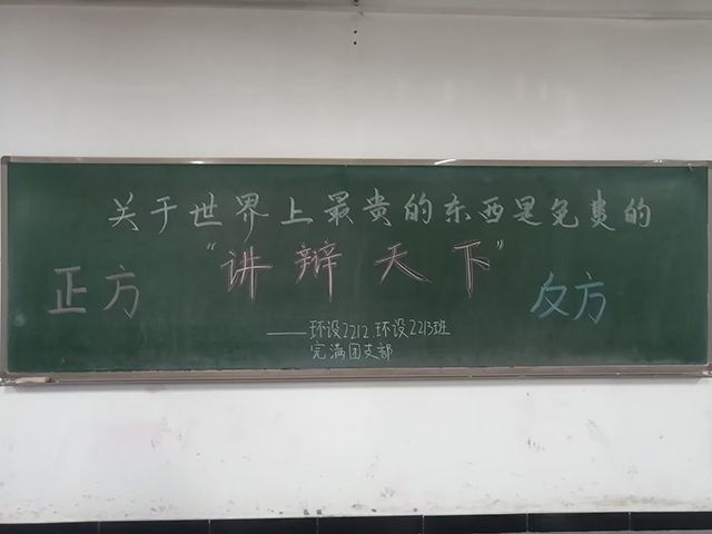 【完满团支部】讲辩天下——艺术传媒学院环设2212班完满团支部活动