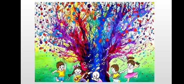 走进吹墨画、盘子画的艺术世界 用青春活力绘斑斓世界