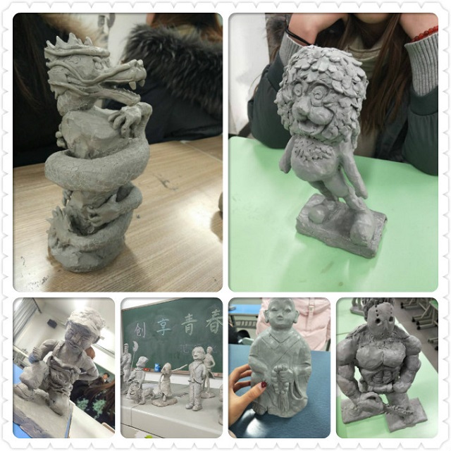 【完满活动】学泥塑 品创作——艺术传媒系动画1601-1602班、环设1606班泥塑比拼活动