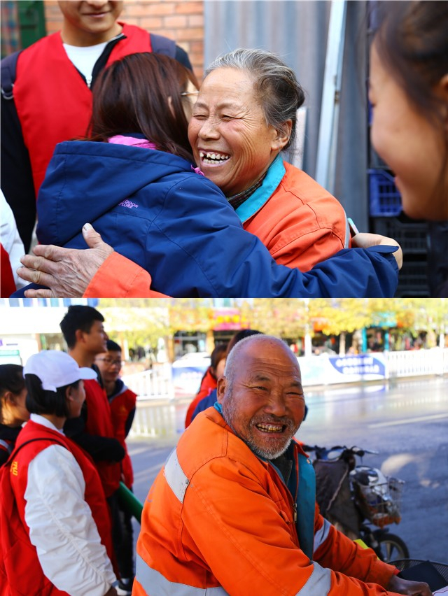 环卫工人日 我校志愿者感恩城市“美容师”
