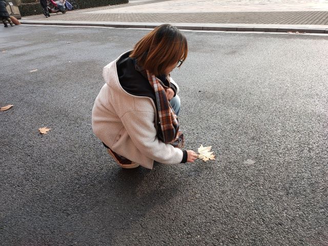 【完满班级】落叶归画——艺术传媒学院环设1901班举行落叶绘画活动