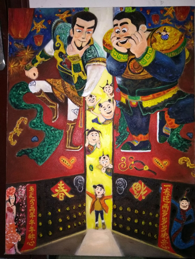 【完满班级】艺术传媒系2016级视觉专业举办“辞旧迎新”年画大比拼