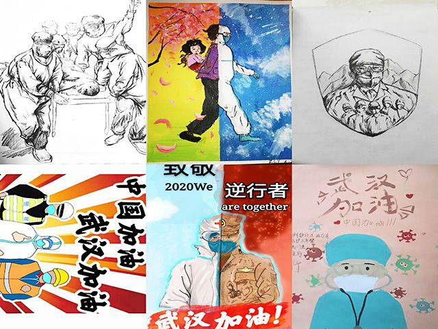 【完满班级】执手作画 驰援武汉