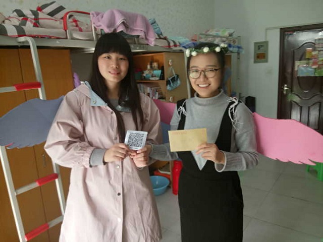 环科系第三届“天使飞信院 笔尖传温馨”丘比特传递爱意活动